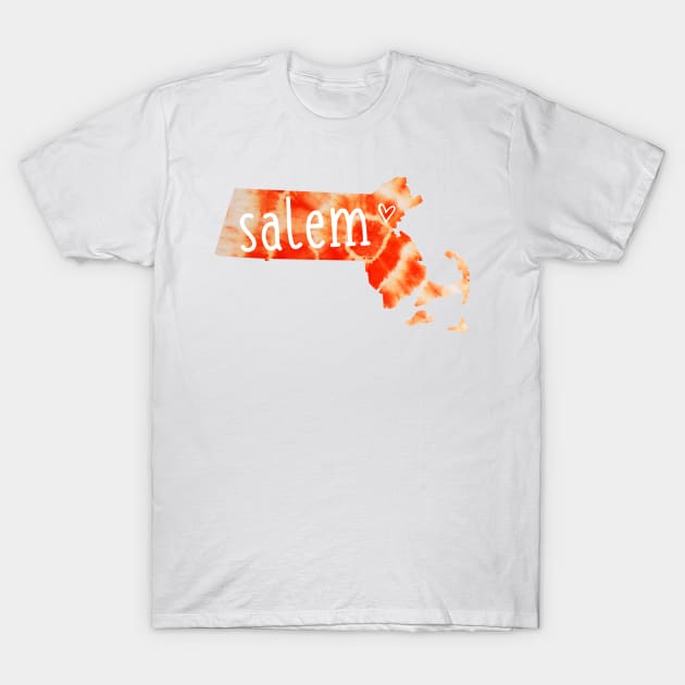 Tie Dye Salem Massachusetts T-Shirt by aterkaderk